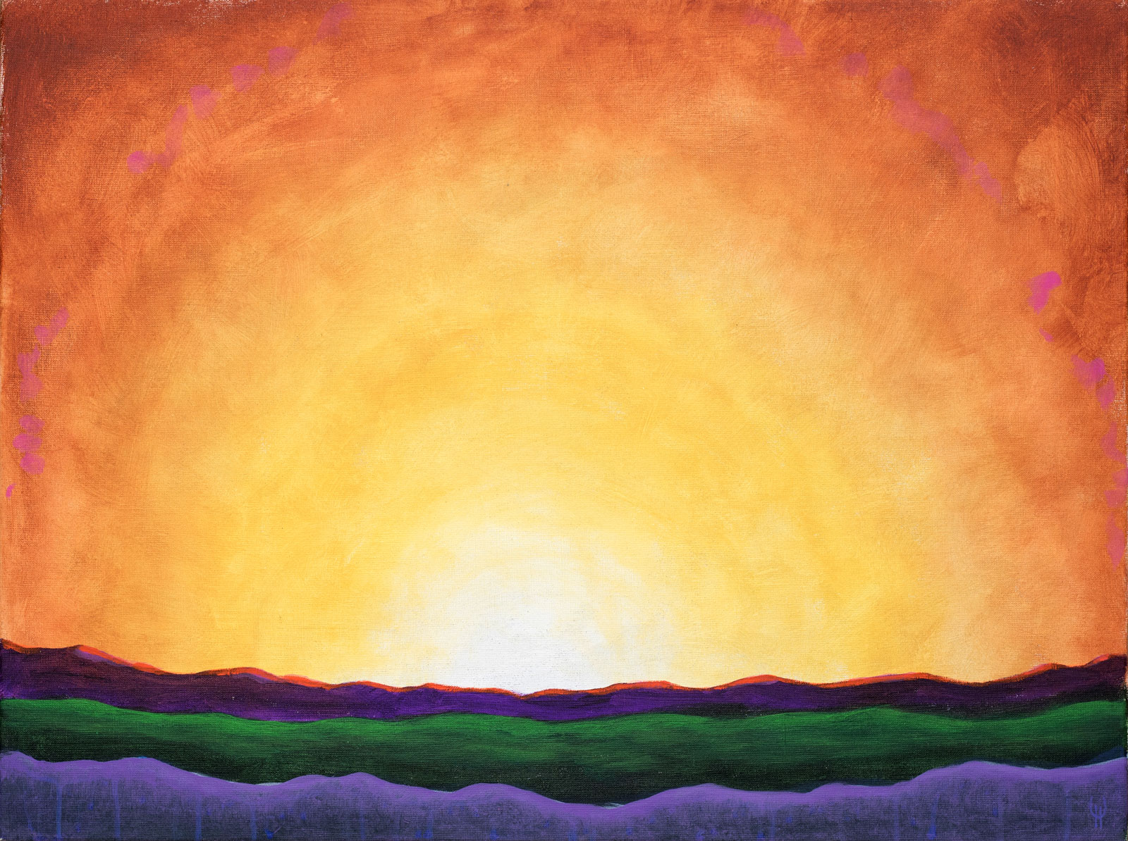 Uwe Henneken Spiritual Landscape, 60x80cm, Acrylic on canvas 2022